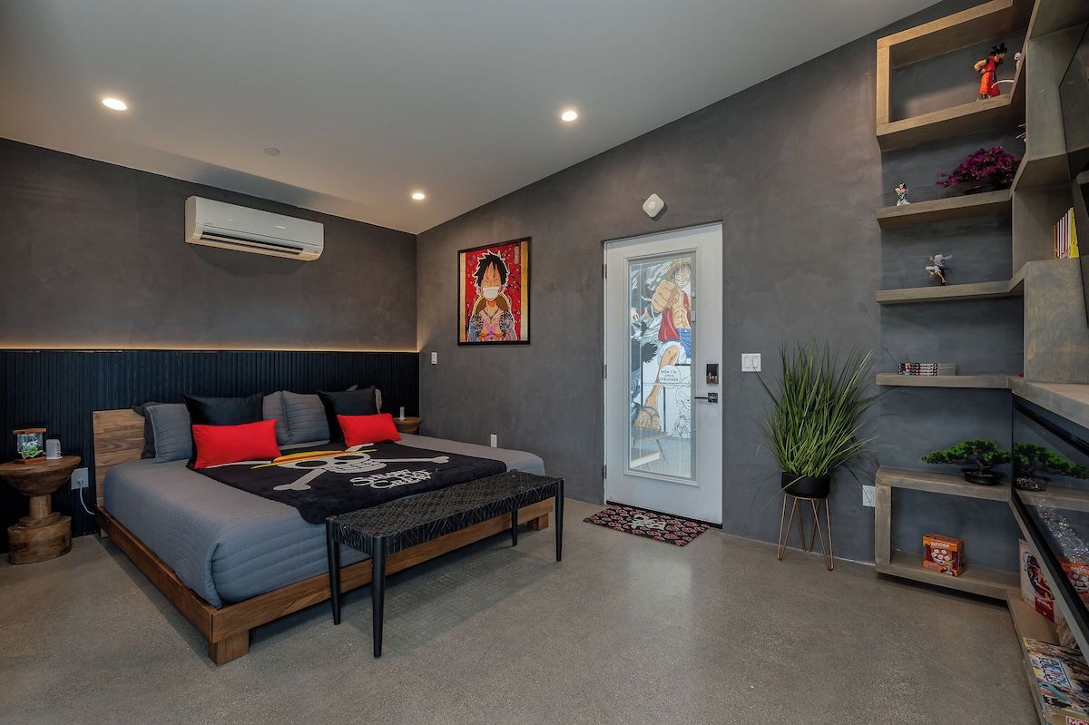 Modern Sanctuary: Vibrant décor meets sleek design in this inviting room