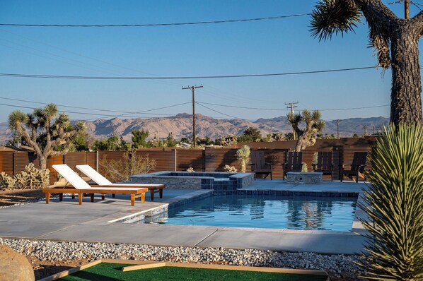 Outdoor pool, a heated pool