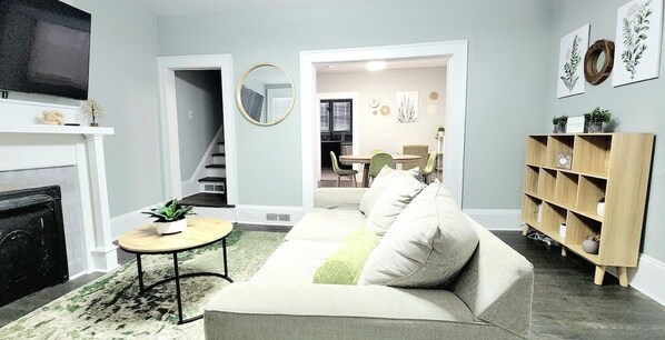 TV, music library, video library, offices