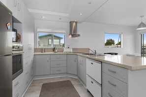 Fridge, microwave, dishwasher, toaster