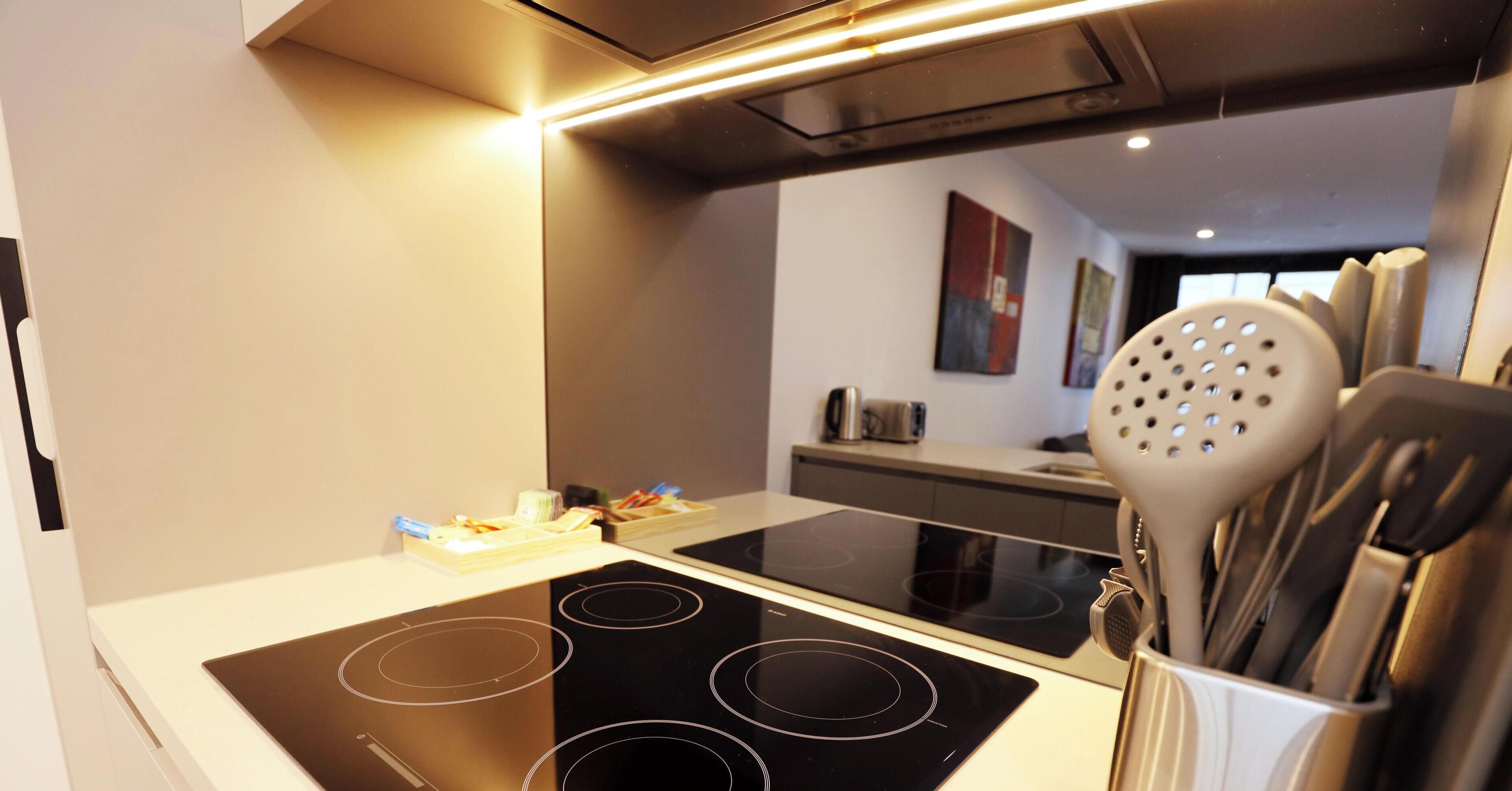 Microwave, oven, stovetop, dishwasher