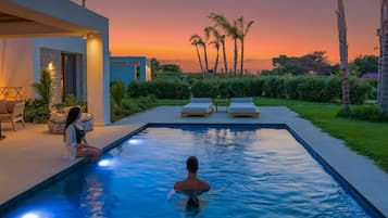 A heated pool