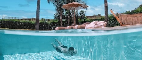A heated pool