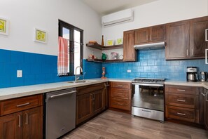 Fridge, oven, stovetop, dishwasher