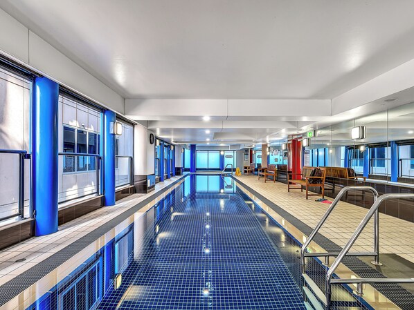 Indoor pool, a heated pool