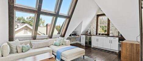 Smart-tv en een open haard
