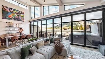 Smart TV, fireplace, printers