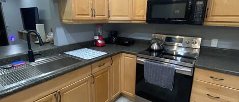 Microwave, oven, stovetop, dishwasher