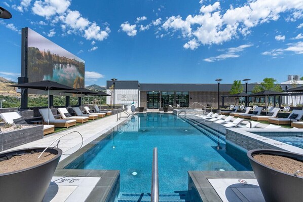 A heated pool