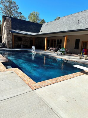 Outdoor pool, a heated pool