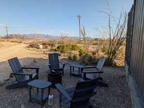 Fireplace - Stardust Big Bend Container Home (Terlingua)
