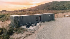 Aerial view - Stardust Big Bend Container Home (Terlingua)