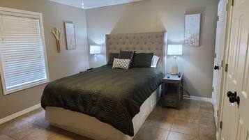 2 bedrooms, iron/ironing board, travel crib, WiFi