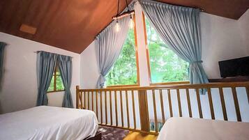 1 sovrum och sängkläder