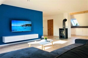 Fernseher, Kamin
