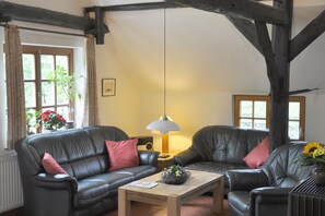 Smart TV, fireplace, DVD player, stereo