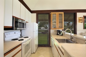Fridge, microwave, oven, stovetop - Kiahuna Plantation Resort 161 Ocean View 1 Bedroom (Koloa)