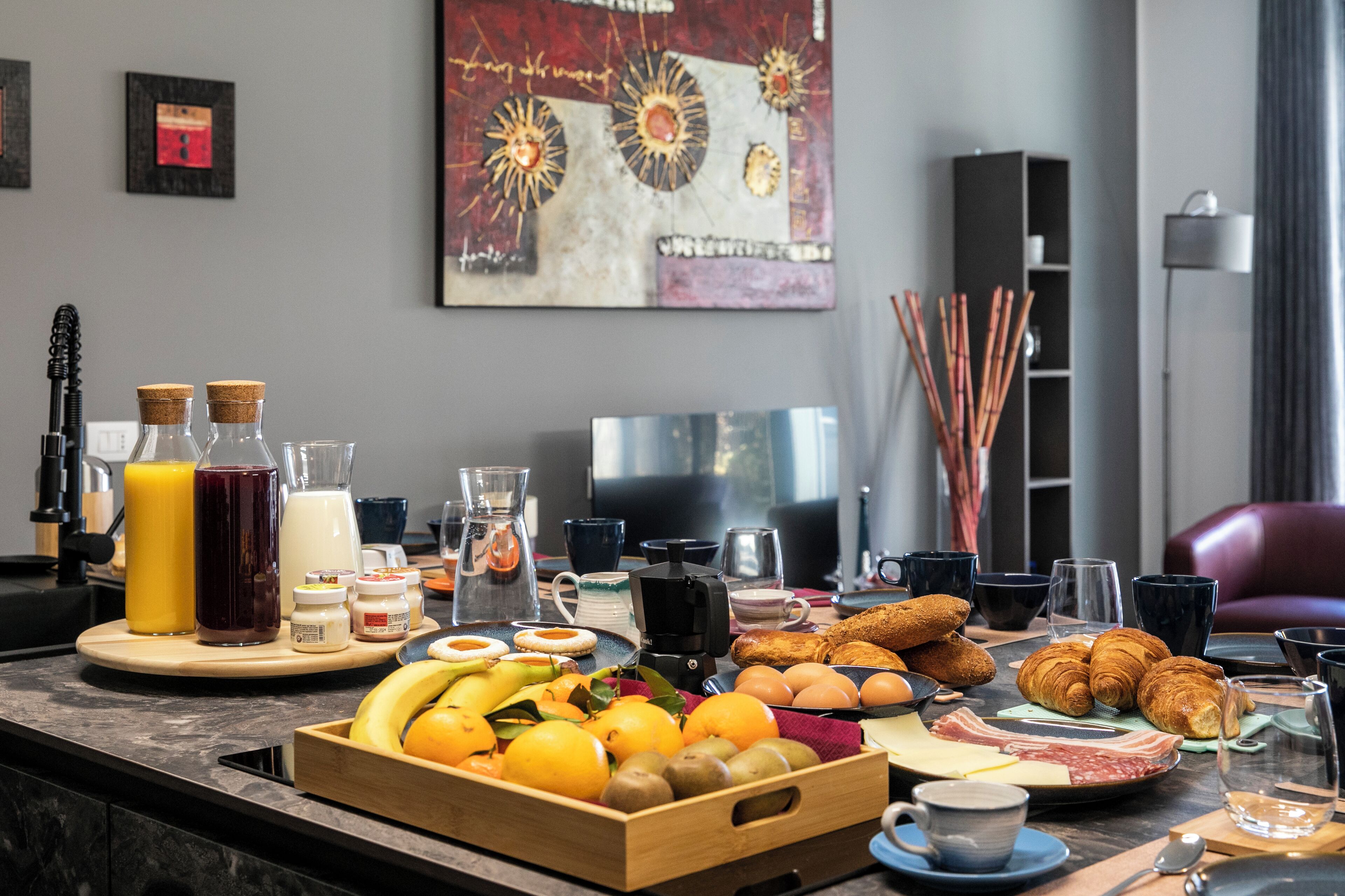 Een flatscreentelevisie