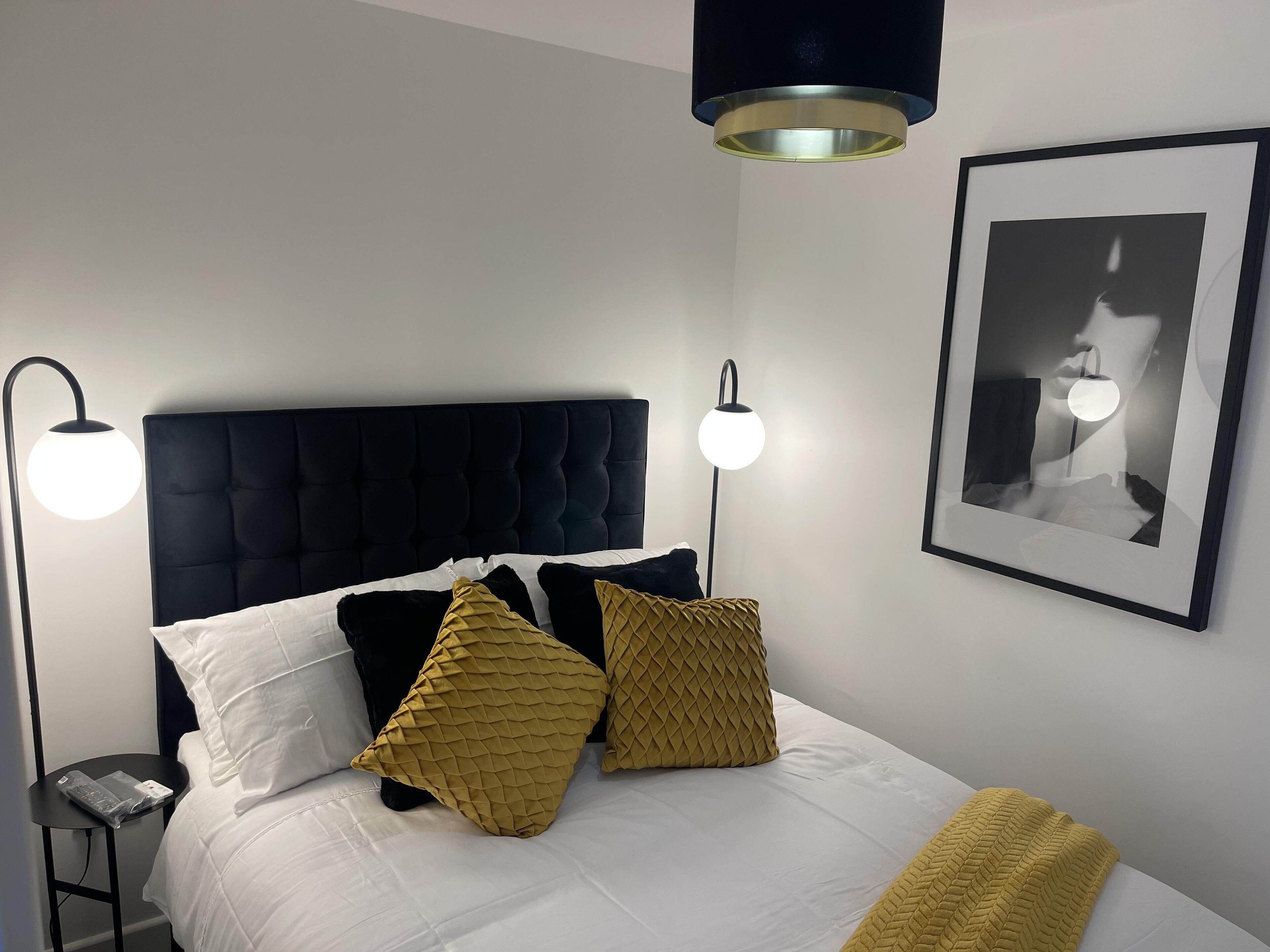 Apartemen | 1 kamar tidur, setrika/meja setrika, Wi-Fi gratis, dan seprai linen