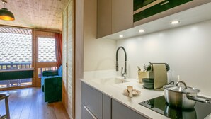 Private kitchen - Studio 19m², Balcony, Ski-in/Ski-out - Val d'Isère (Val-d'Isère)