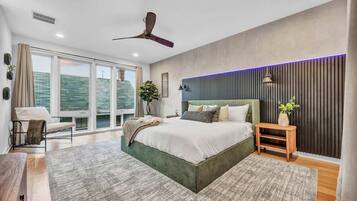 4 habitaciones, tabla de planchar con plancha, cuna de viaje y wifi