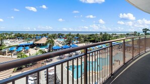 A resort with multiple swimming pools, a beach, and a clear view of the ocean. - Coastal Hideaway: 3 Bdrm Oceanfront Condo 3rd Flr (North Myrtle Beach)