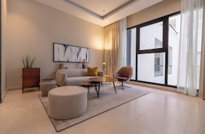 Apartment, 2 Bedrooms | Living area | TV - Rafa- Hittin رفاء حطين (Riyadh)