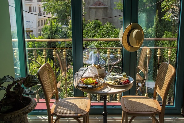 Quarto casal superluxo, vista para a cidade | Terraço/pátio