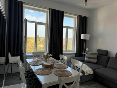 4 room new apartment center contactless 