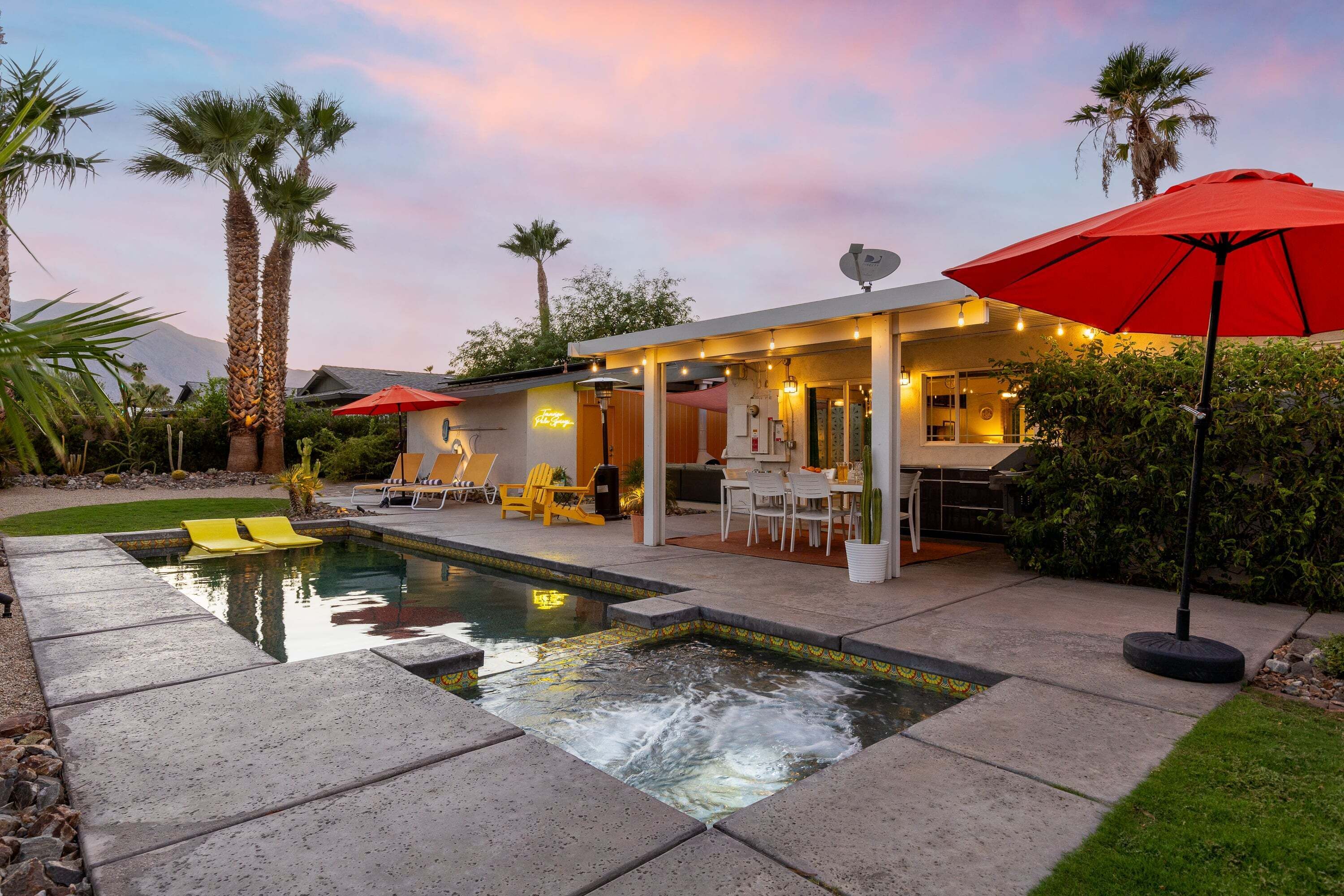 A heated pool