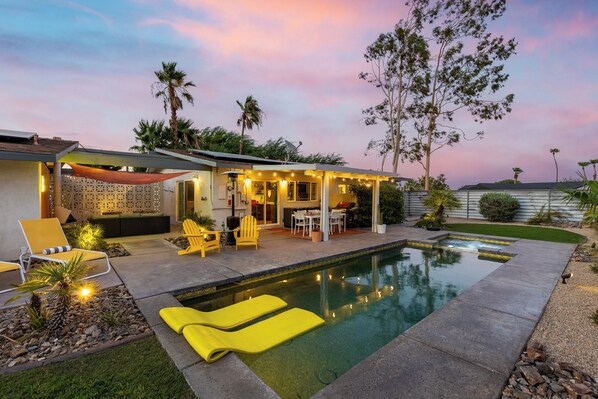 Una piscina riscaldata