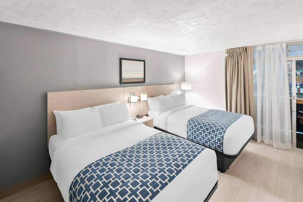 Room, 2 Double Beds, Accessible, Non Smoking | Laptop workspace, blackout drapes, free WiFi, bed sheets
