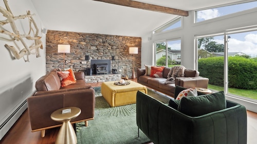 Chic Mid-Century Modern Retreat: Steps from Beach & Bike Path