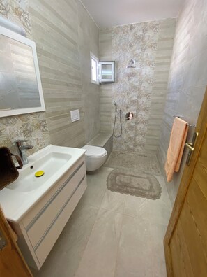 Towels, soap, toilet paper