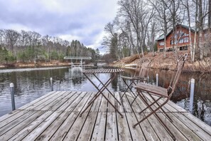 Terrace/patio - Cozy 4 BR Waterfront Retreat Near Bike Trails!  Pontoon Available! NEW LISTING (Boulder Junction)