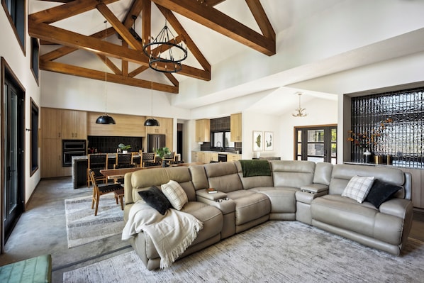 Smart TV, fireplace, table tennis, books