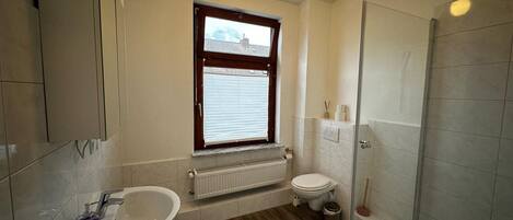 Towels, soap, toilet paper