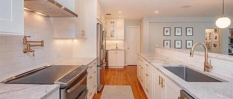 Fridge, oven, stovetop, dishwasher