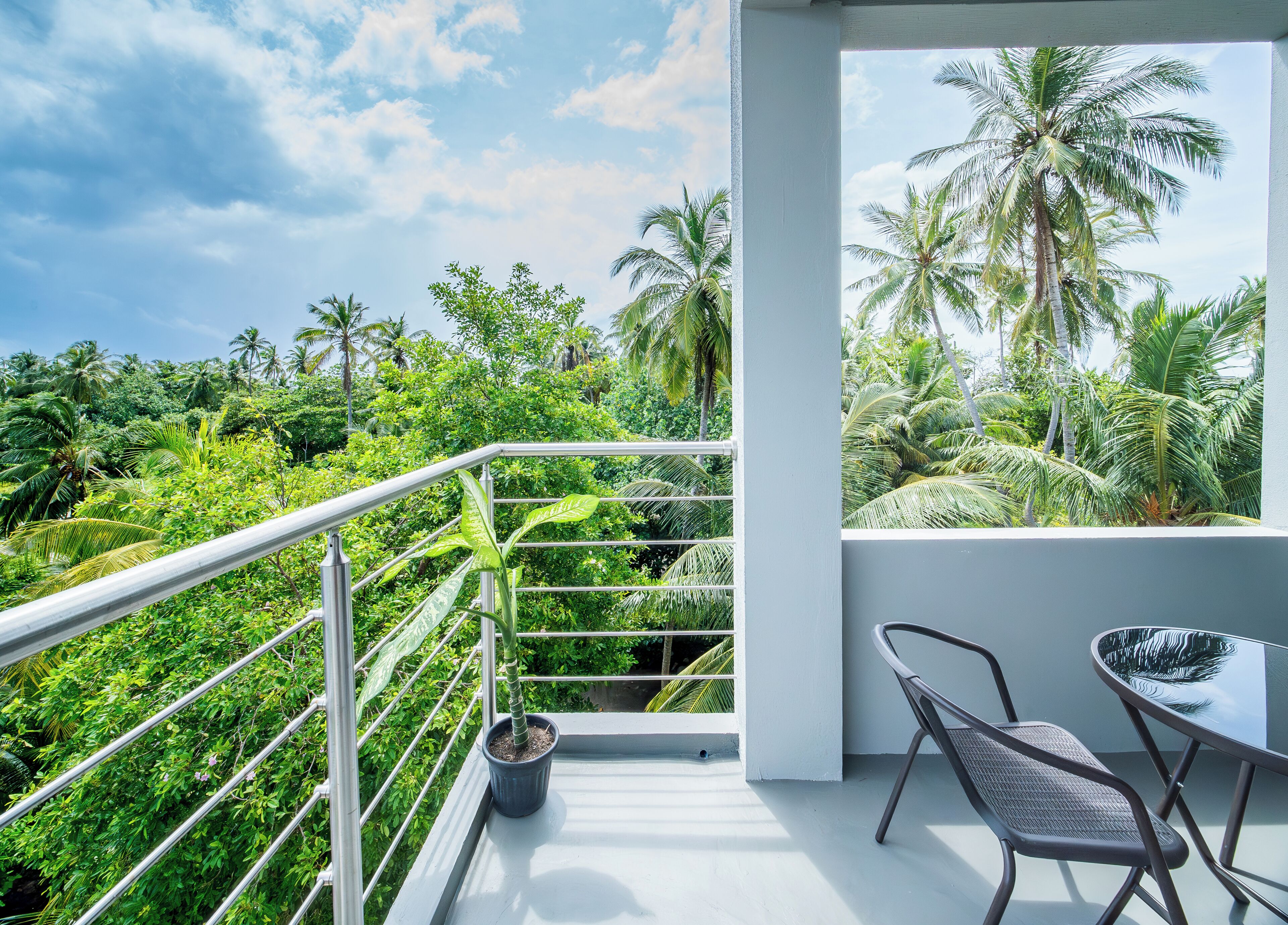 Kamar Quadruple Keluarga, pemandangan kebun | Pemandangan balkon