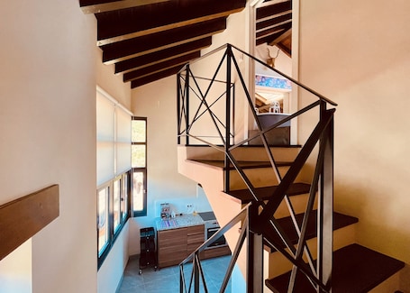 Deluxe Duplex, Mountain View | Living area | TV