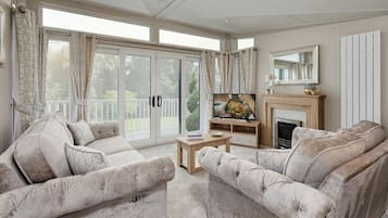 Ferienhütte | Wohnbereich | Kamin