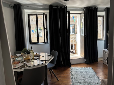 Dining. A quaint self catering holiday let in the beautiful village of Aldieu Das Dez