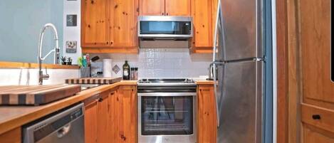 Microwave, oven, stovetop, dishwasher