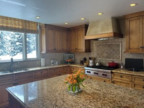 Fridge, microwave, oven, stovetop - Walk to River Run lodge at the base of Bald Mountain from this 3 bedroom home. (Ketchum)