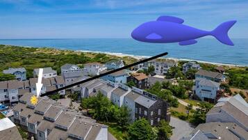Beach nearby, sun loungers
