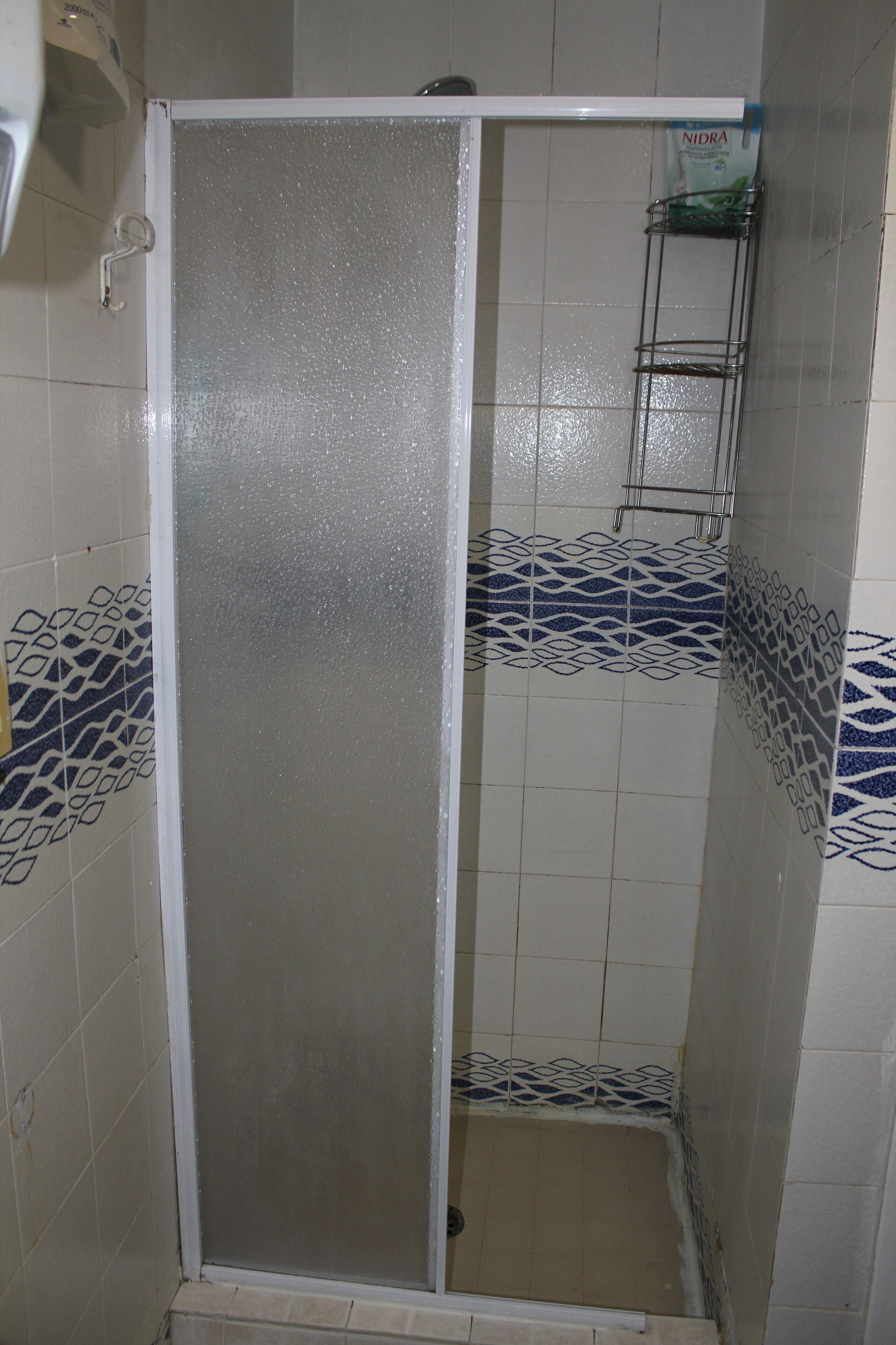 Douche, sèche-cheveux, bidet, serviettes fournies