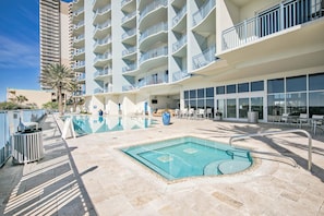 A heated pool