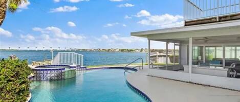 A heated pool