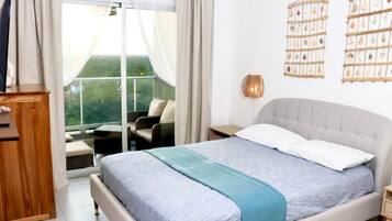 1 slaapkamer, een strijkplank/strijkijzer, gratis wifi, beddengoed