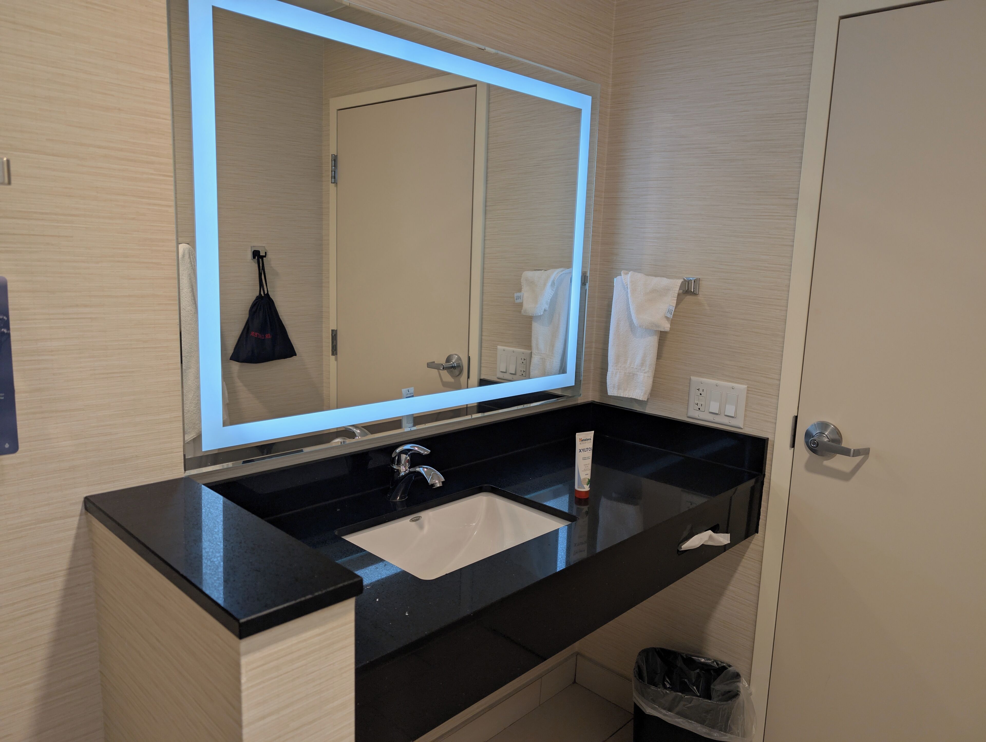 Soap, shampoo, toilet paper